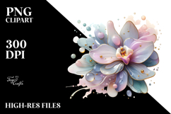 Abstract Glossy Orchid PNG Product Image 2