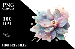 Abstract Orchid Stained , PNG Product Image 2