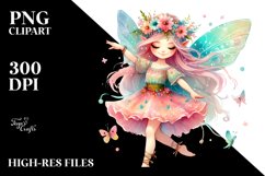Colorful Boho Fairy Dancing | Clipart Product Image 3