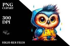 Cute Baby Owl Sitting PNG Product Image 2