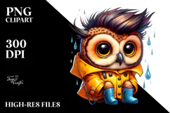 Cute Baby Owl Sitting PNG Product Image 2