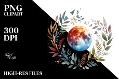 Vibrant Boho Moon Clipart Product Image 3