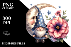 Cute GNOME with Petunia Ornament PNG Product Image 2