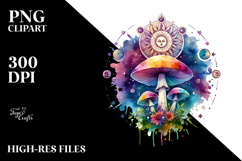 Vibrant Celestial Mushroom PNG Product Image 2