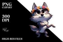 Goofy Cartoon Wolf PNG Product Image 2