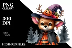 Vibrant Baby Elk Halloween Clipart Product Image 1