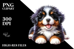 Cute Bernese Mountain Dog, Transparent PNG Product Image 2