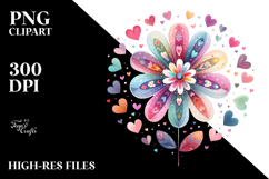 Simple Cute Boho Flower PNG Product Image 2