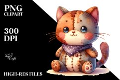 Vibrant Baby Plush Cat with Visible Sews | Sublimation | Product Image 1