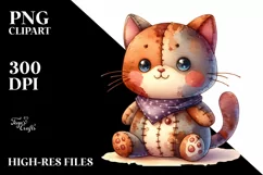 Vibrant Baby Plush Cat with Visible Sews | Sublimation | Product Image 1