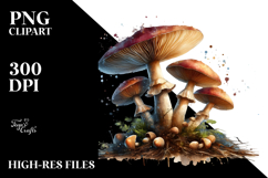 Mushroom Watercolor Splash PNG Product Image 2
