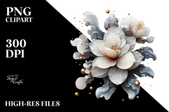 Abstract Glossy Gardenia Material PNG Product Image 2