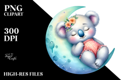 Vibrant Watercolor Whimsical Baby Koala | Sublimation | Product Image 2