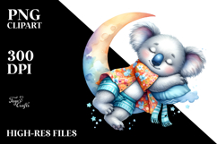 Vibrant Watercolor Whimsical Baby Koala | Sublimation | Product Image 2