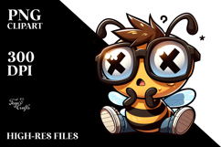 Goofy Bee Vector Art PNG Product Image 2