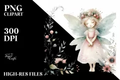 Whimsical Fairy | Watercolor Clipart Product Image 3