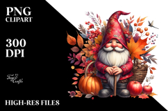 Vibrant Autumn Gnome PNG Product Image 2