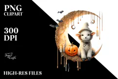 Lamb In Halloween Costume PNG Product Image 2