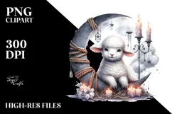Lamb In Halloween Costume PNG Product Image 2