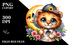 Goofy Baby Lion Monocle PNG Product Image 2
