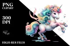 Baby Unicorn in Dance Hall PNG Product Image 3