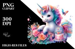 Baby Unicorn in Dance Hall PNG Product Image 3