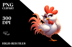 Playful Chicken with Dramatic Sass PNG Product Image 2