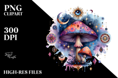 Vibrant Celestial Mushroom, Transparent PNG Product Image 2