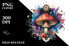 Vibrant Celestial Mushroom, High-Res PNG Product Image 2