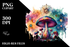 Magical Celestial Mushroom Tarot PNG Product Image 2