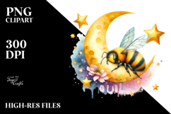 Vibrant Bee &amp; Moon On Stars Teacup Product Image 2