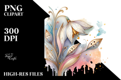 Abstract Snowdrop, PNG Product Image 2