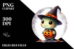 Cute Baby Turtle Halloween PNG Product Image 2