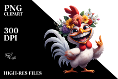Chick with Flower Crown PNG Product Image 2
