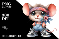 Standing Mouse Big Eyes Clipart Product Image 2