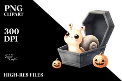 Baby Snail Pop-out from Coffin PNG Product Image 2