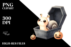 Baby Snail Pop-out from Coffin PNG Product Image 2