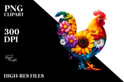 Vibrant Sunflower Chicken, Transparent PNG Product Image 2