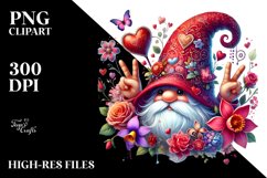 Detailed Valentines Gnome Victory PNG Product Image 2