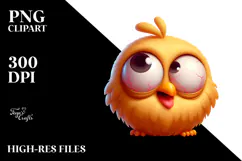 Cartoon Bird with Sarcastic Look, Vector Art Product Image 2