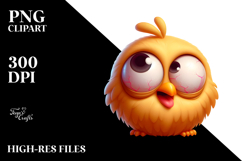 Cartoon Bird with Sarcastic Look, Vector Art Product Image 2