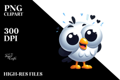 Cartoon Bird with Sarcastic Look, Vector Art Product Image 2