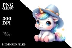 Baby Unicorn Hat Sublimation | Clipart Product Image 1
