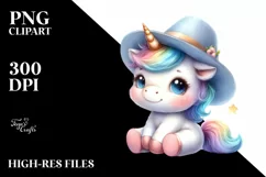 Baby Unicorn Hat Sublimation | Clipart Product Image 1
