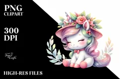 Baby Unicorn Hat Sublimation | Clipart Product Image 3