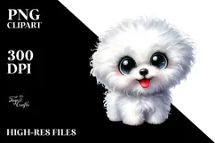 Happy Bichon Frise, Transparent PNG Product Image 2