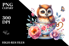 Vibrant Baby Owl Teacup Product Image 2