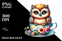Vibrant Baby Owl Teacup Product Image 2