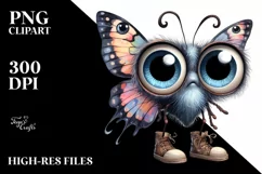 Sublimation Clipart Butterfly Human-like Big Shoes Product Image 1