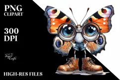 Sublimation Clipart Butterfly Human-like Big Shoes Product Image 1